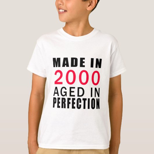 完全さで老化する2000で作られる Tシャツ (正面)