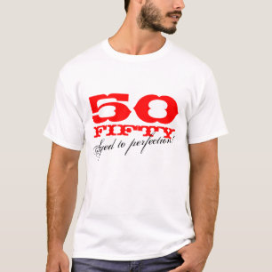 完全さに老化させる! 第50誕生日のためのクールなTシャツ Tシャツ