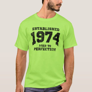 完全さに老化する確立された1974 Tシャツ
