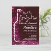 完全さに老化する第30誕生日のワインを驚かして下さい 招待状 (スタンド正面)