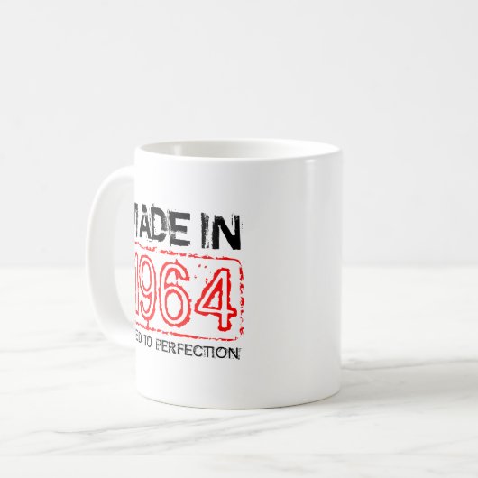 完全さのコーヒー・マグに老化するヴィンテージ1964 コーヒーマグカップ (正面左)