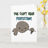 完全さのベビーの怠惰を急がせることができません カード (黄色い花)