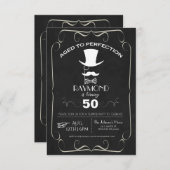 完全さの大人の誕生会の招待に老化させる 招待状 (正面/裏面)