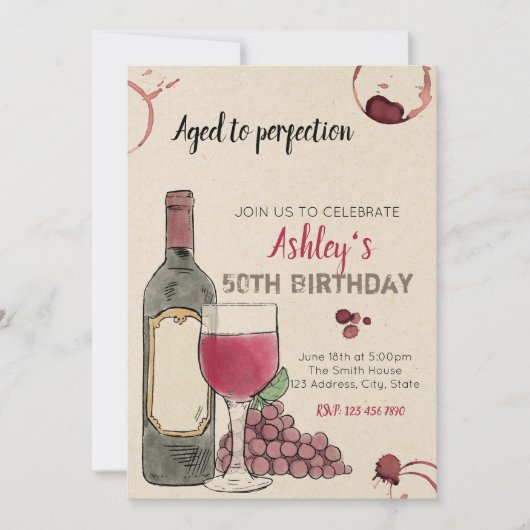 完全さの招待に老化させる 招待状 (正面)