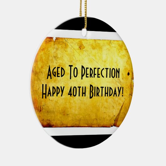 完全さの第40誕生日のオーナメントに老化させる セラミックオーナメント (右)