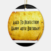 完全さの第40誕生日のオーナメントに老化させる セラミックオーナメント (左)