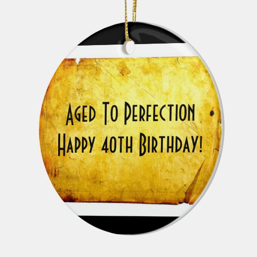 完全さの第40誕生日のオーナメントに老化させる セラミックオーナメント (左)