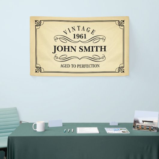 完全さの誕生日に老化するヴィンテージ 横断幕 (トレードショー)