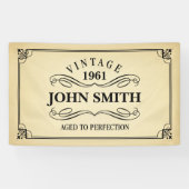 完全さの誕生日に老化するヴィンテージ 横断幕 (横)