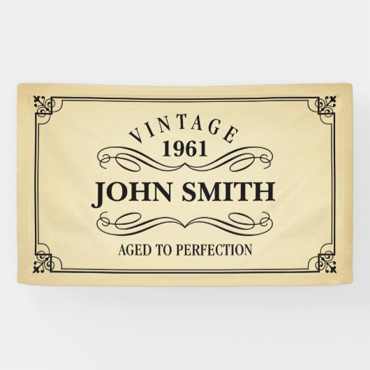 完全さの誕生日に老化するヴィンテージ 横断幕 (横)