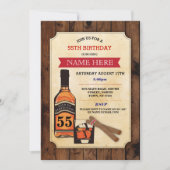 完全さの誕生日のウィスキーのシガーの招待に老化させる 招待状 (正面)