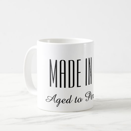 完全さの誕生日のコーヒー・マグに老化するおもしろい コーヒーマグカップ (正面左)