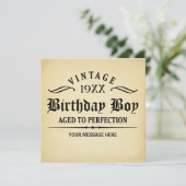 完全さの誕生日の招待に老化するヴィンテージのウィスキー 招待状 (スタンド正面)