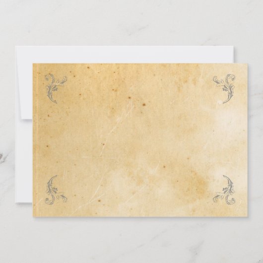 完全さの誕生日メンズ写真のヴィンテージに老化させる 招待状 (裏面)