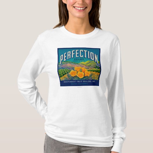 完全さオレンジLabelColton、カリフォルニア Tシャツ (正面)
