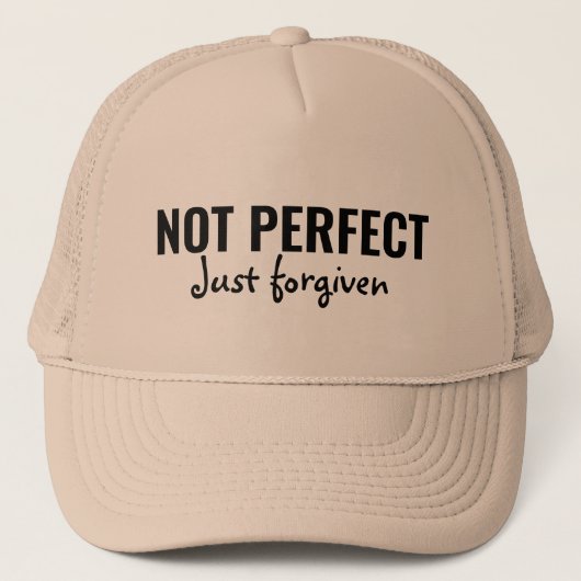完全ではない許された、聖書の聖句、クリスチャン キャップ (正面)