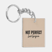 完全ではない許された、聖書の聖句、クリスチャン キーホルダー (正面左)