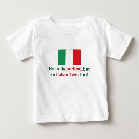 完全でイタリアンな双生児 ベビーTシャツ (正面)