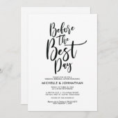 完全でエレガントな結婚式のリハーサルの夕食の招待 招待状 (正面/裏面)