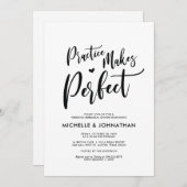 完全でエレガントな結婚式のリハーサルの夕食の招待 招待状 (正面/裏面)