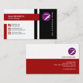 完全でモダンで簡潔でスタイリッシュな総務部長 名刺 (正面/裏面)