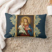 完全で及び悲しいハートメリーの私達の女性 ランバークッション (ブランケット)