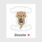 完全とオッターカオスおもしろいかわいい海オッタープン シール (シート)