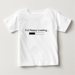 完全なおむつのローディング ベビーTシャツ