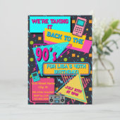 完全なるラッドな80s/90s テーマパーティーへの招待状 招待状 (スタンド正面)