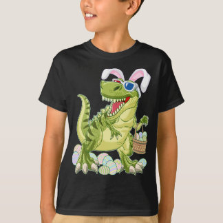 完全なイースター恐竜のワイシャツの男の子TRexディーノ Tシャツ