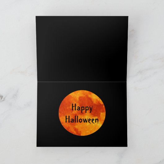 完全なオレンジ月の猫 カード (内部)