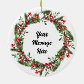 完全なカスタマイズベビーの初めてのクリスマス セラミックオーナメント (裏面)