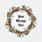 完全なカスタマイズベビーの初めてのクリスマス メタルオーナメント (裏面)