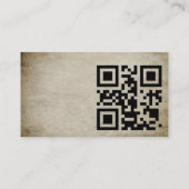 完全なカスタム寺院を選択する背景QRコードバス 名刺 (裏面)