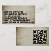 完全なカスタム寺院を選択する背景QRコードバス 名刺 (正面/裏面)