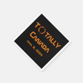 完全なカナダ2024年太陽のEclipse スタンダードカクテルナプキン (角)