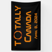 完全なカナダ2024年太陽のEclipse 横断幕 (縦)