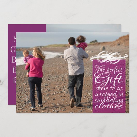 完全なギフトのクリスマスカード2014年(プラム) シーズンカード (正面/裏面)