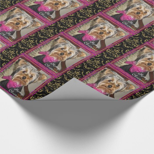 完全なギフトのヨークシャーテリアはカスタマイズ ラッピングペーパー (角)