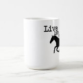 完全なギャロップの馬のマグの生きている生命 コーヒーマグカップ (中央)