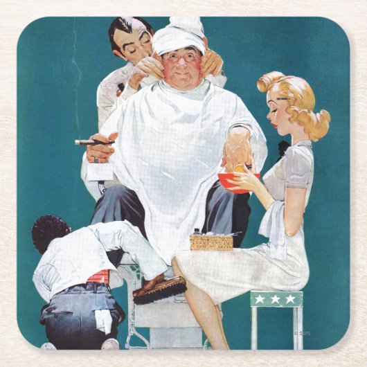 完全なトリートメント スクエアペーパーコースター (正面)