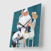 完全なトリートメント スクエア壁時計 (傾斜)