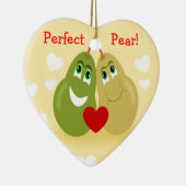 完全なナシはパーソナライズなオーナメントをつなぎます セラミックオーナメント (右)