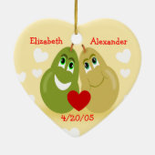 完全なナシはパーソナライズなオーナメントをつなぎます セラミックオーナメント (裏面)