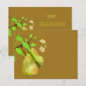 完全なナシRSVP 出欠カード (正面/裏面)