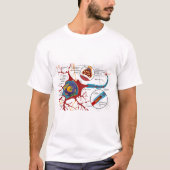 完全なニューロン細胞神経神経系の図 Tシャツ (正面)