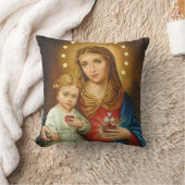 完全なハートのメリーファティマ天使のMonstrance クッション (ブランケット)