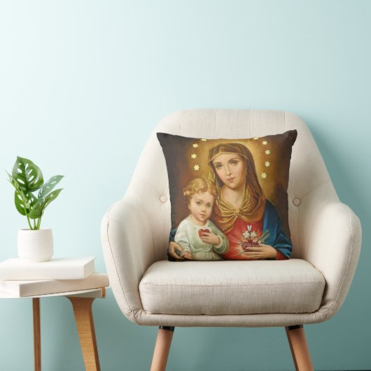 完全なハートのメリーファティマ天使のMonstrance クッション (椅子)