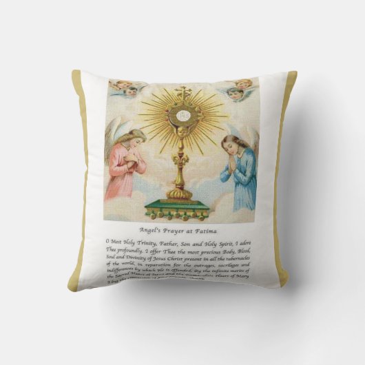 完全なハートのメリーファティマ天使のMonstrance クッション (裏面)