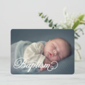 完全なフォトスクリプト | バプテスマ招待状 招待状 (スタンド正面)